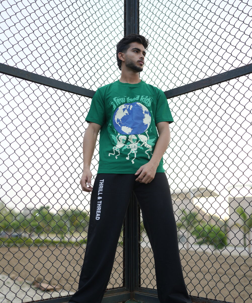 Parrot Green - Thrill & Thread Streetwear Puff Tee