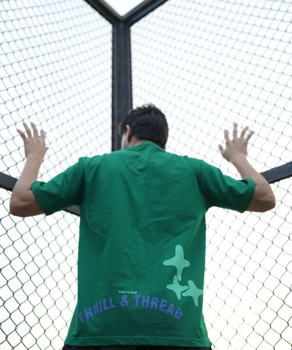 Parrot Green - Thrill & Thread Streetwear Puff Tee