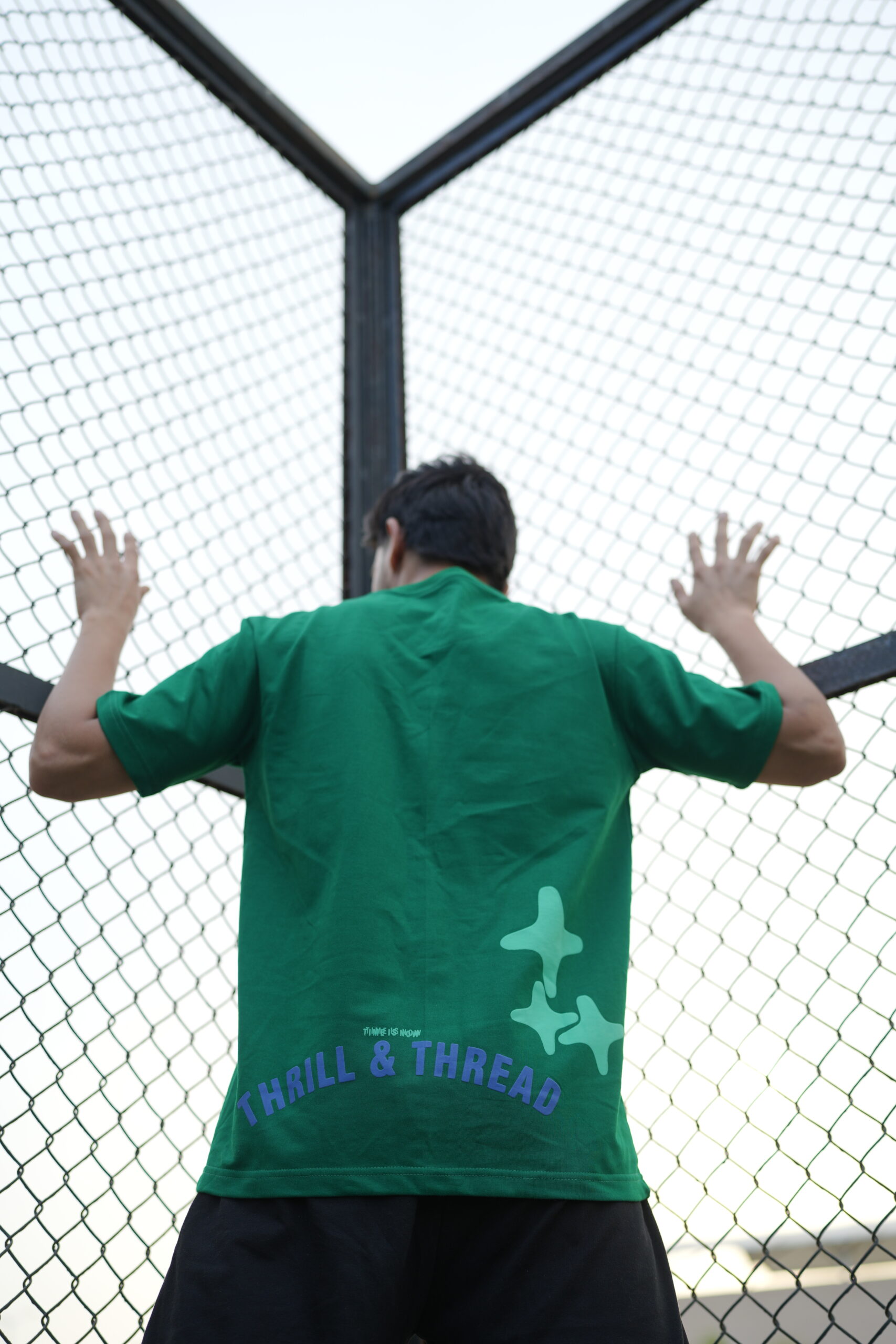 Parrot Green - Thrill & Thread Streetwear Puff Tee