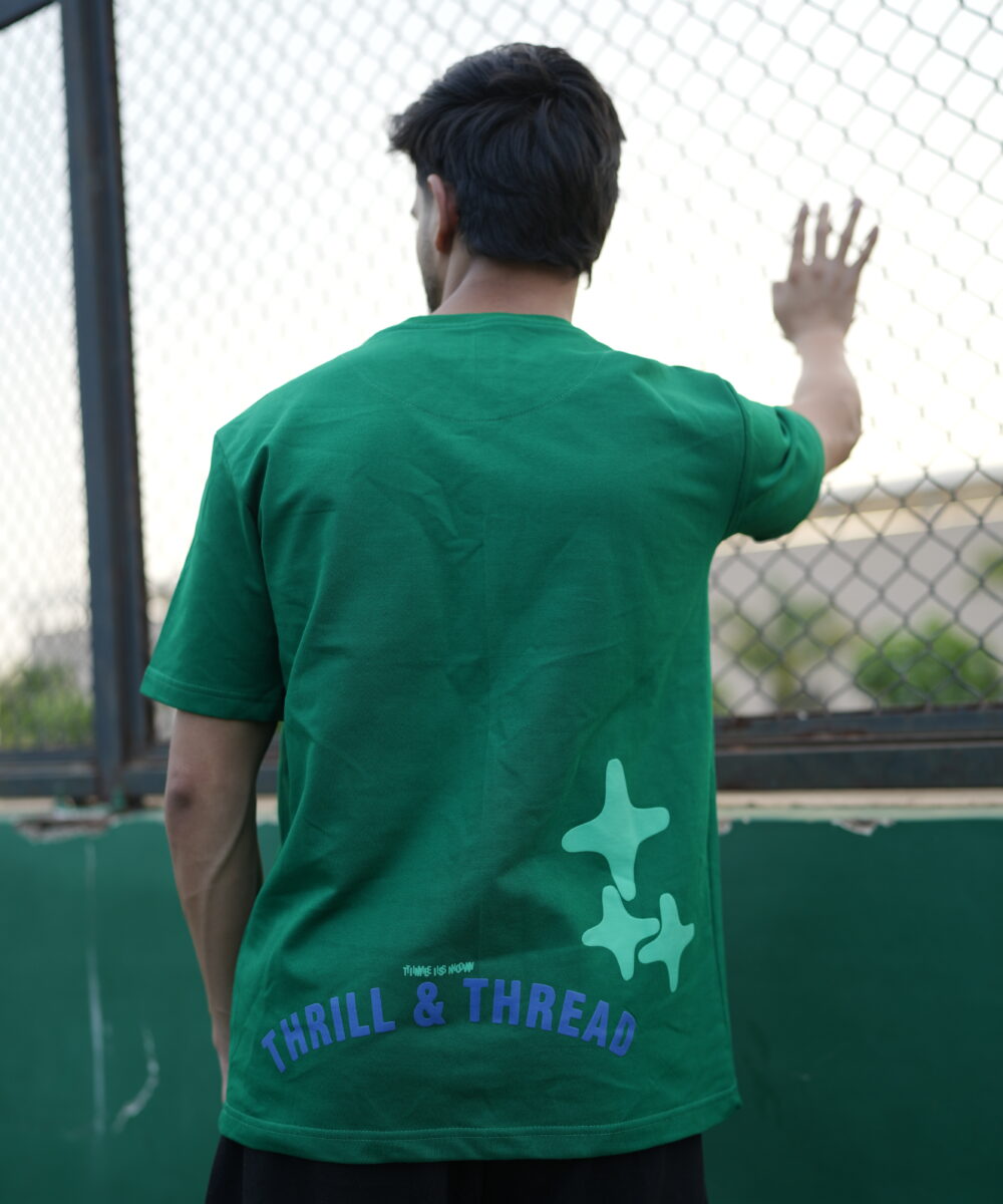 Parrot Green - Thrill & Thread Streetwear Puff Tee