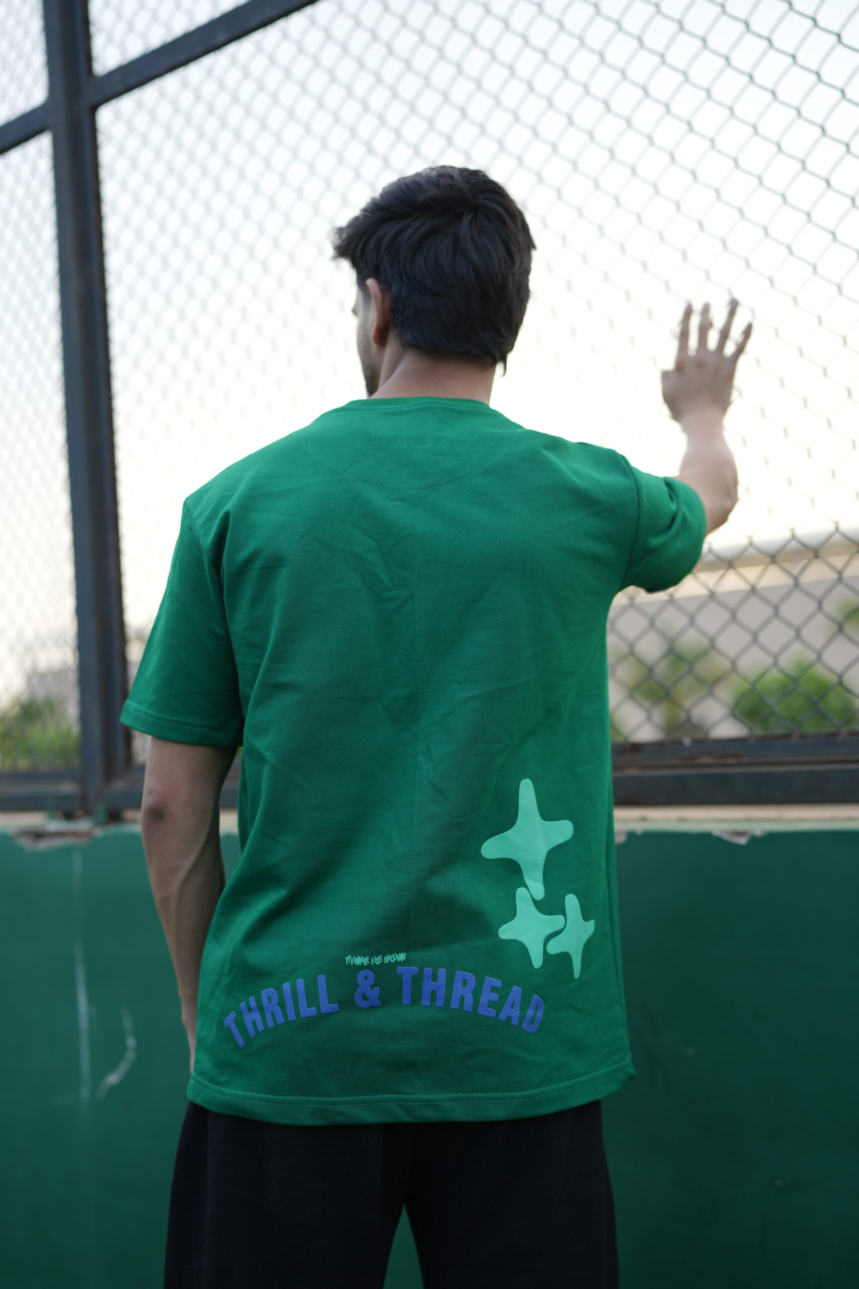 Parrot Green - Thrill & Thread Streetwear Puff Tee