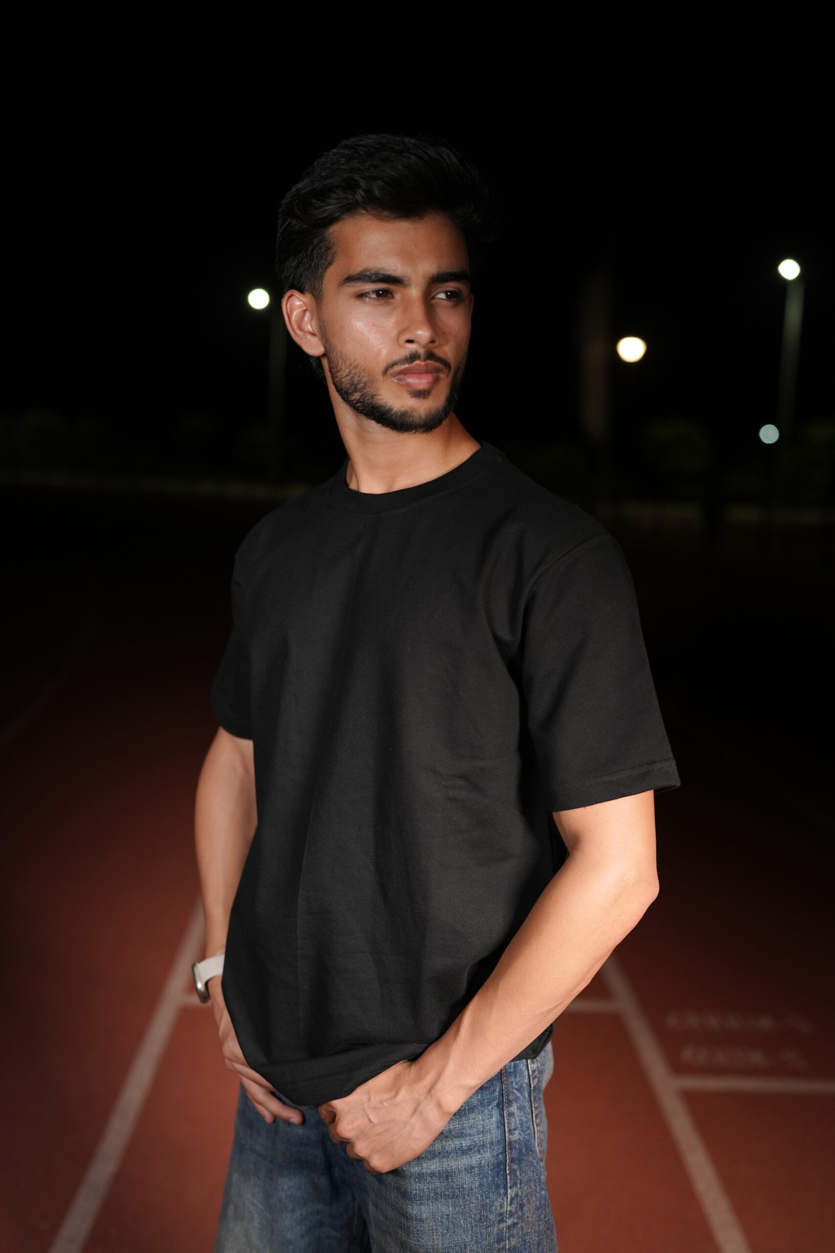 Thrill and Thread Blurred T-shirt design - Universal Black