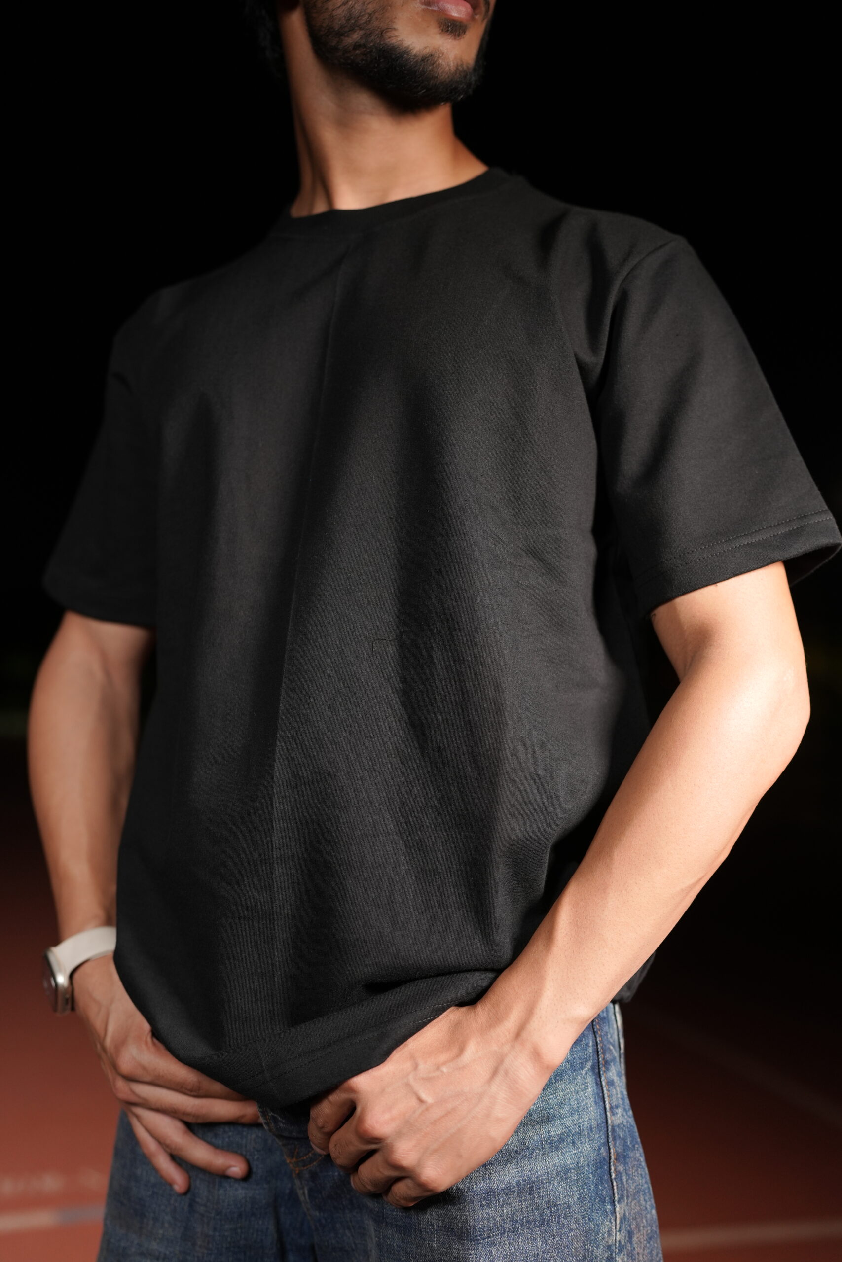 Thrill and Thread Blurred T-shirt design - Universal Black