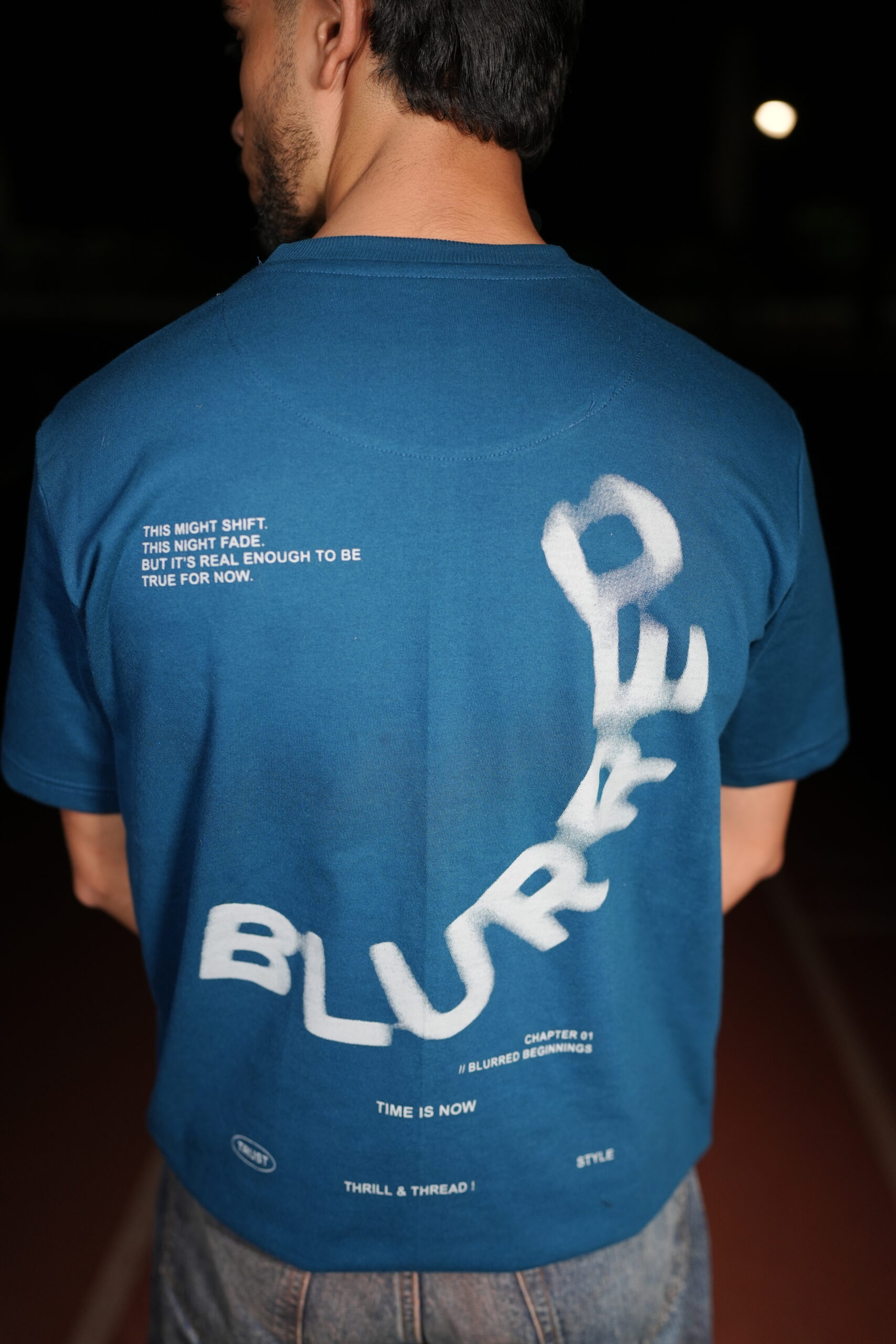 Thrill and Thread Blurred T-shirt design - Patrol Colour