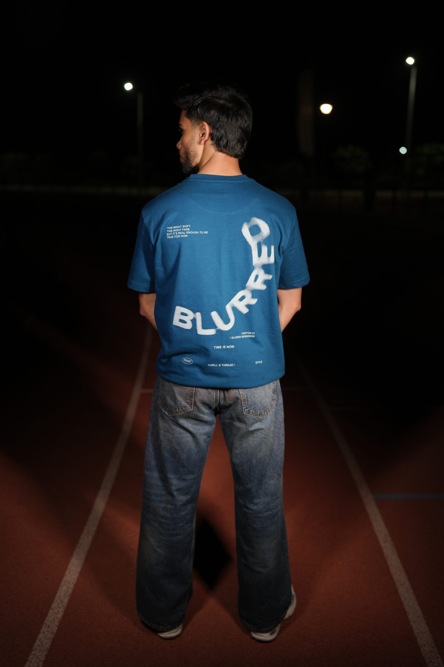 Thrill and Thread Blurred T-shirt design - Patrol Colour