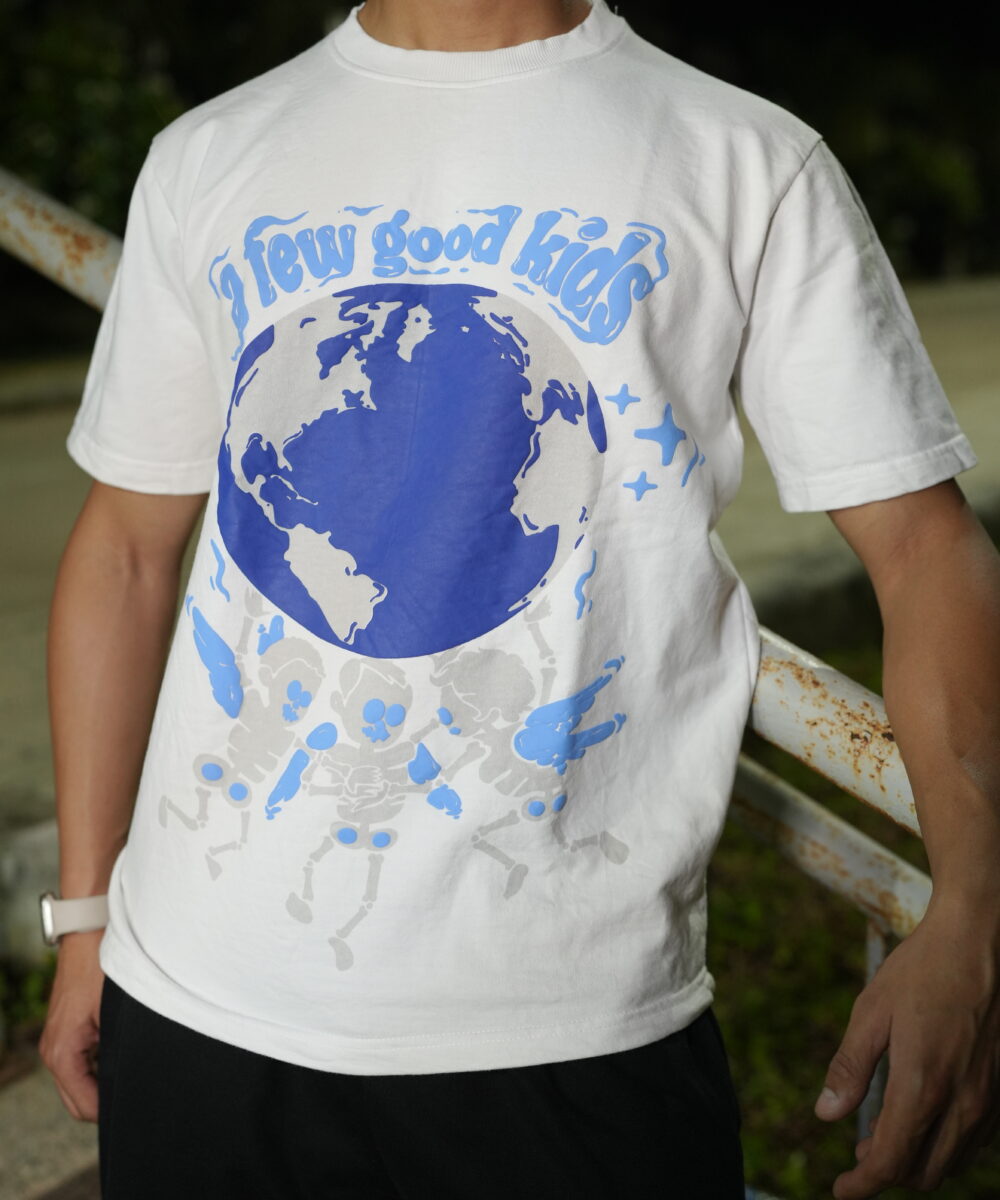White Streetwear Puff Tee - Thrill & Thread