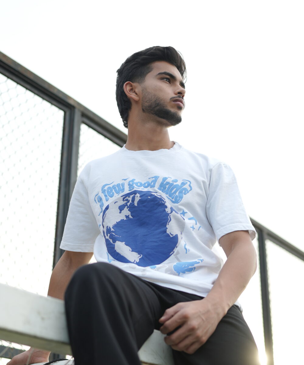 White Streetwear Puff Tee - Thrill & Thread