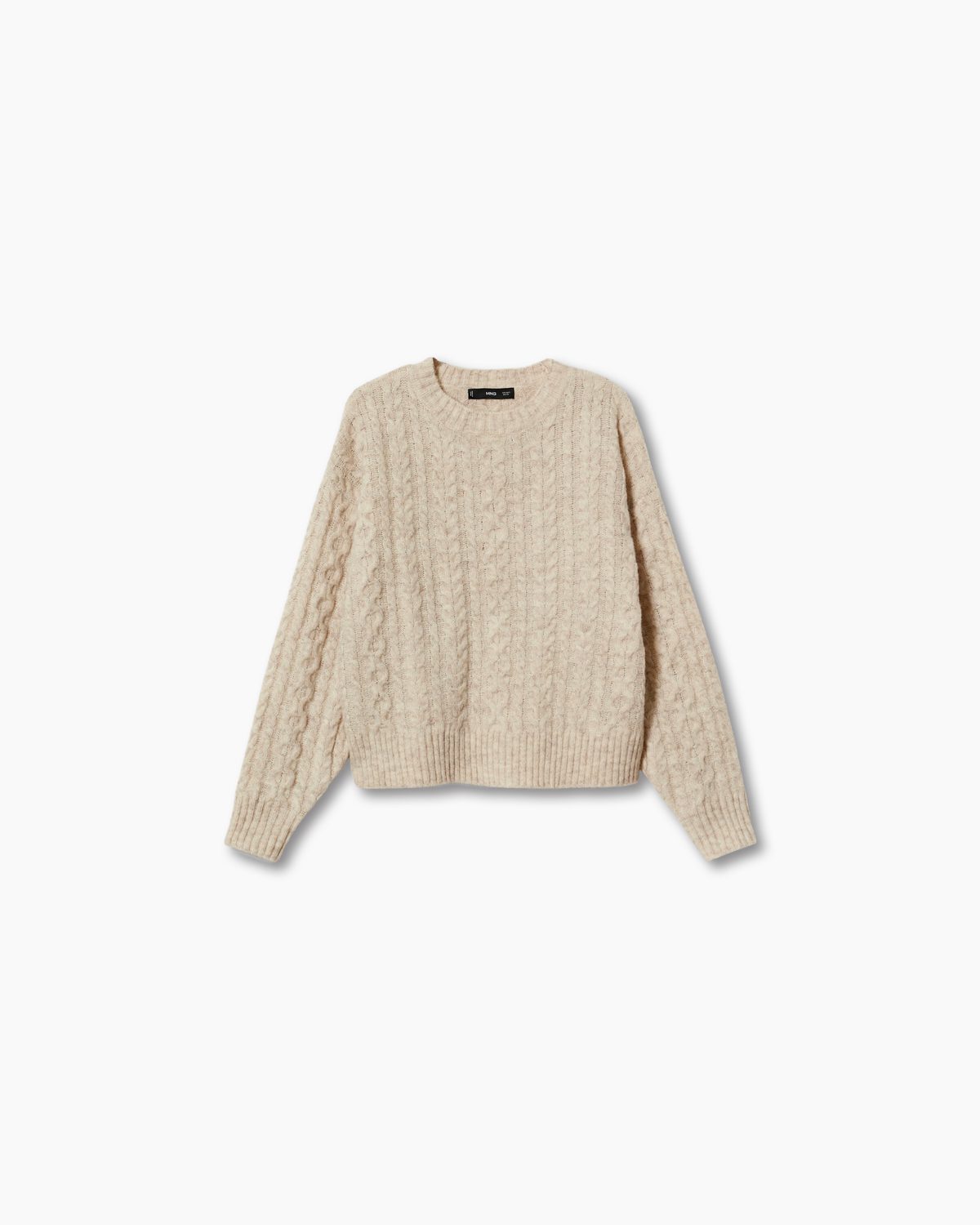 Knitted braided sweater