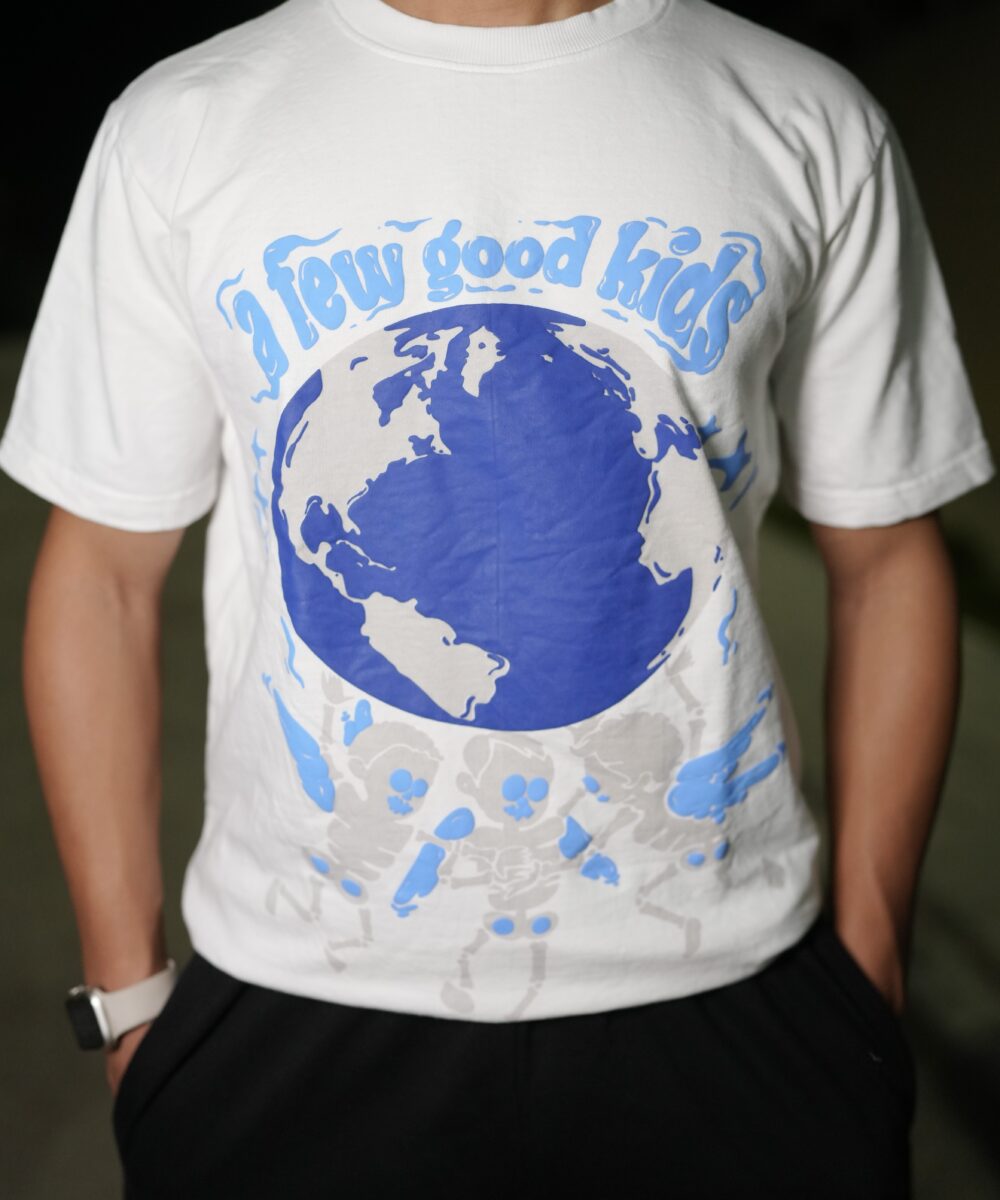White Streetwear Puff Tee - Thrill & Thread