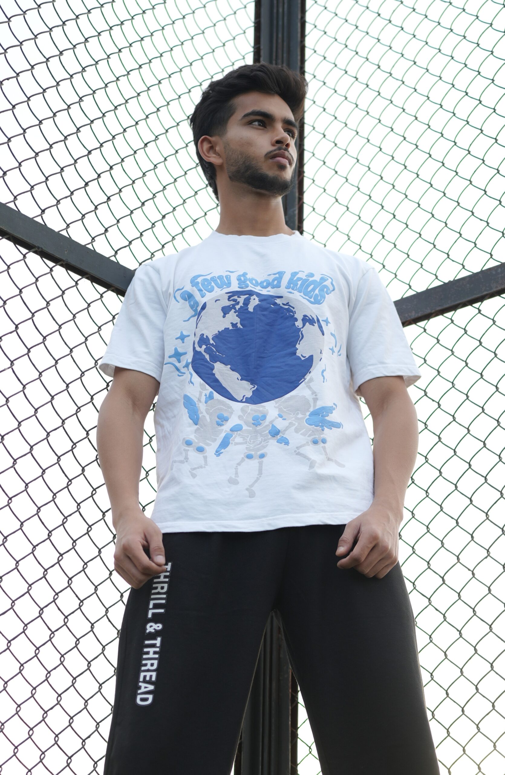 White Streetwear Puff Tee - Thrill & Thread
