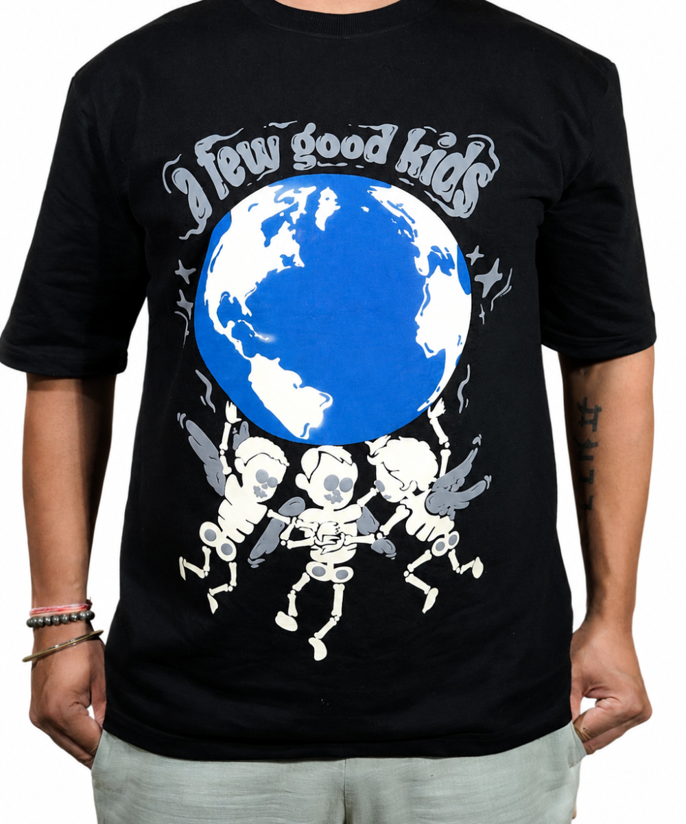 Z black - Thrill & Thread streetwear puff tee
