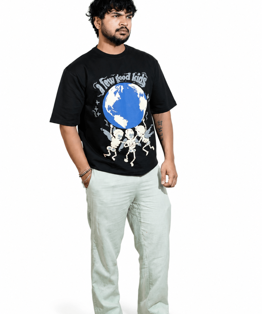 Z black - Thrill & Thread streetwear puff tee