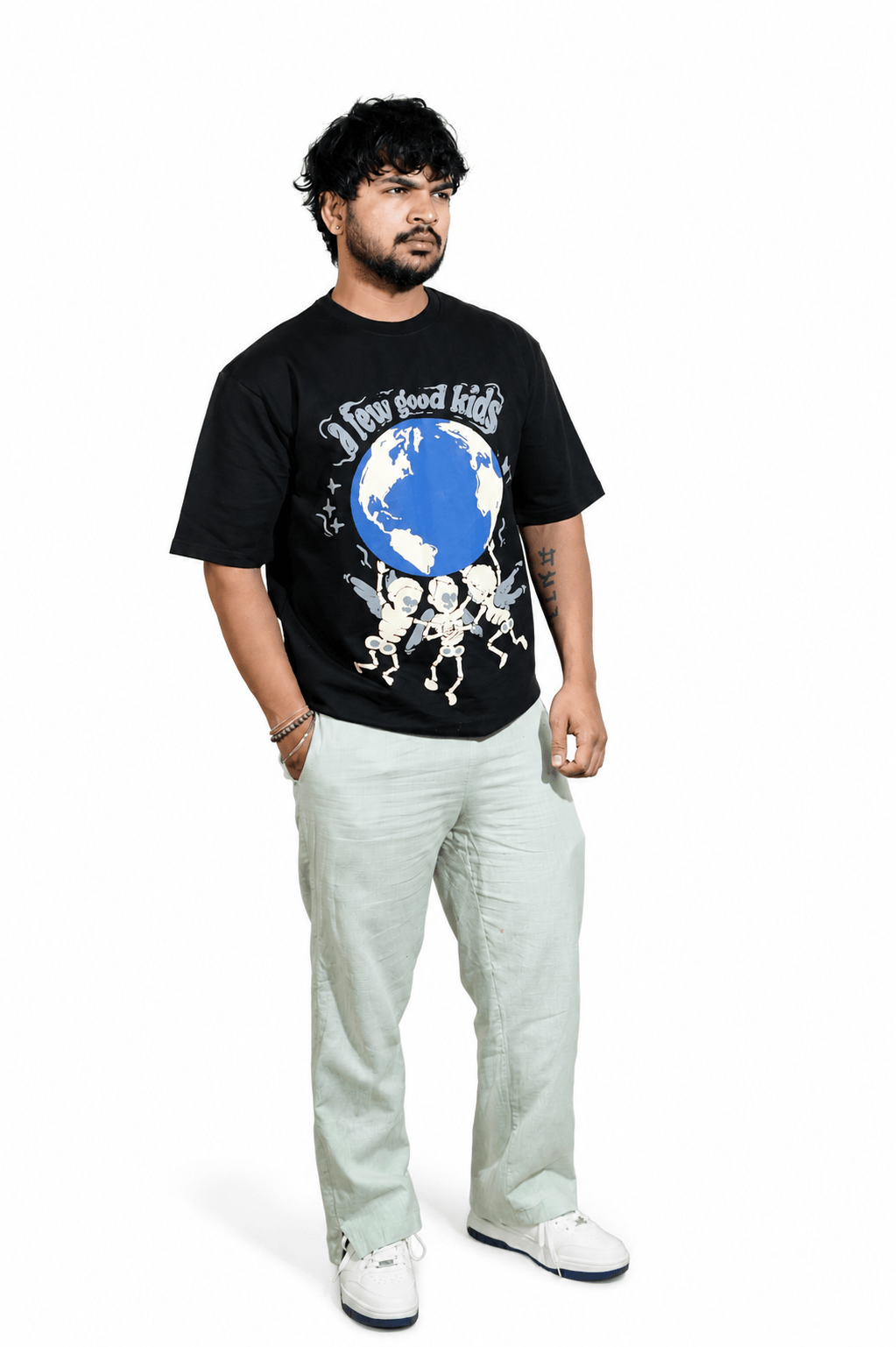 Z black - Thrill & Thread streetwear puff tee