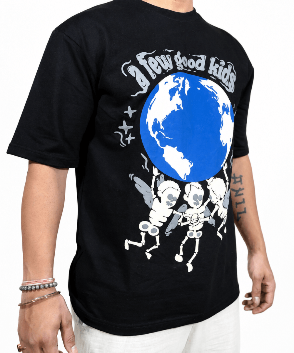 Z black - Thrill & Thread streetwear puff tee