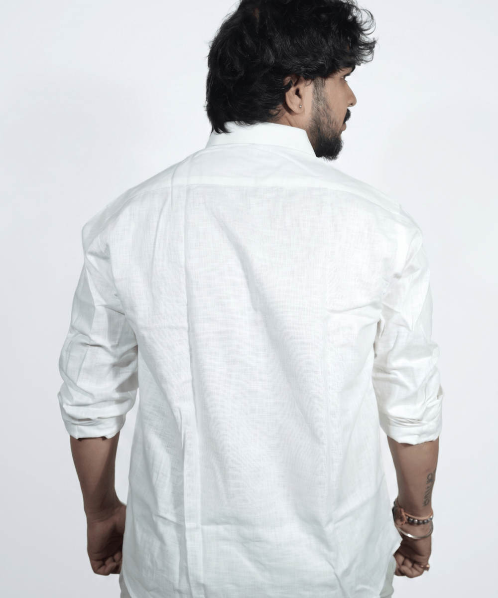 Off White breathable linen shirt for men