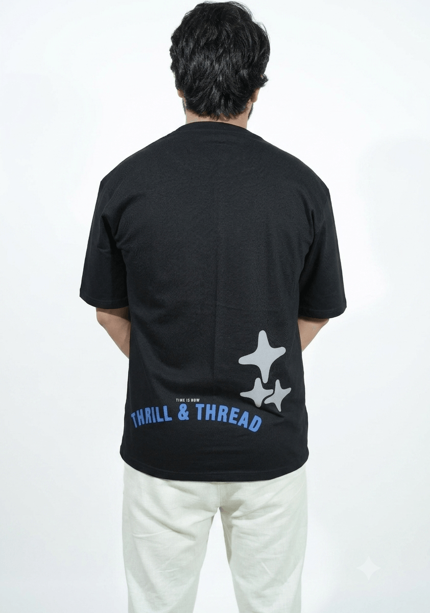 Z black - Thrill & Thread streetwear puff tee