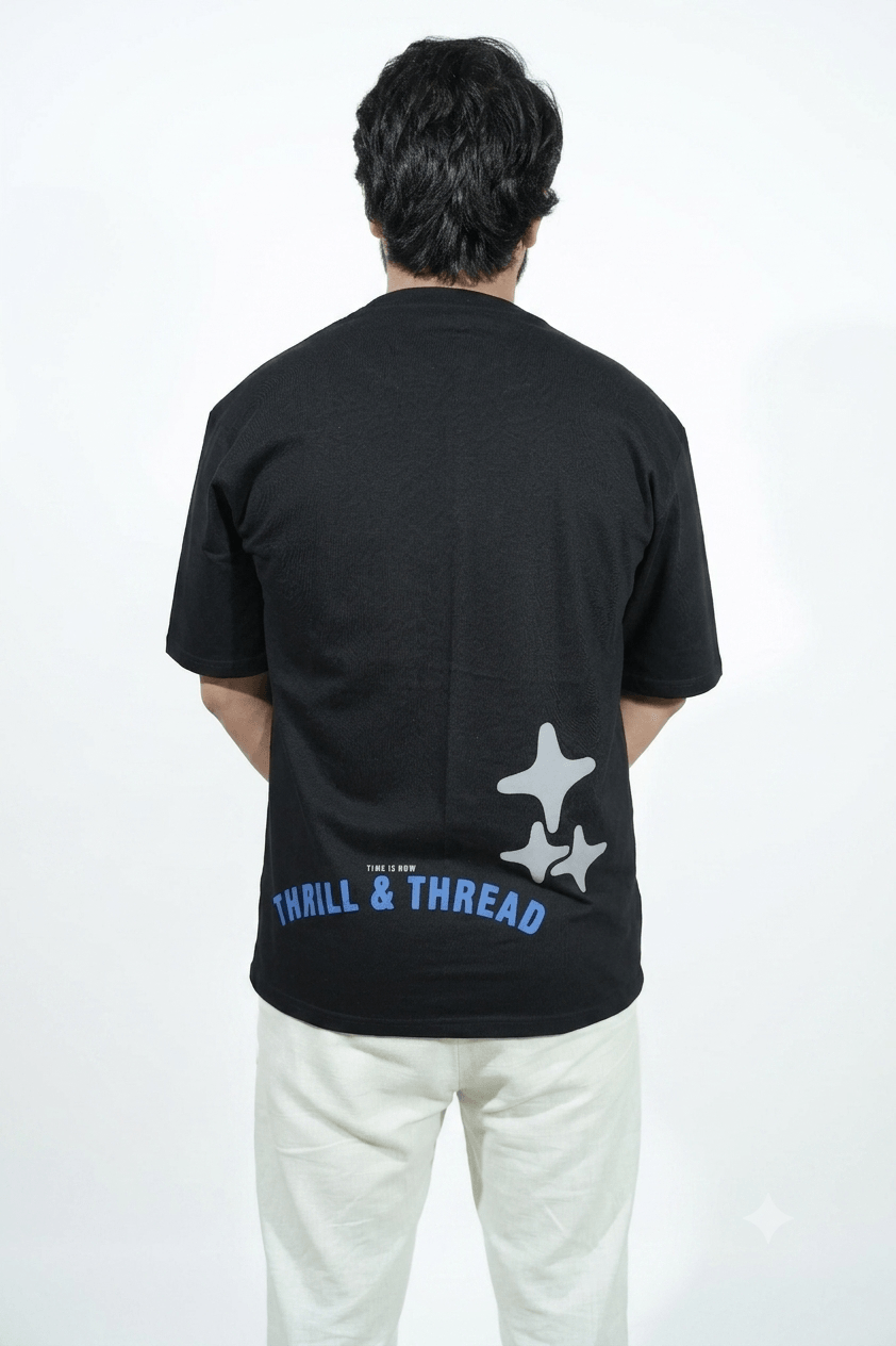 Z black - Thrill & Thread streetwear puff tee
