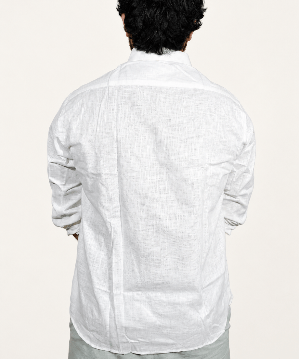 Off White breathable linen shirt for men