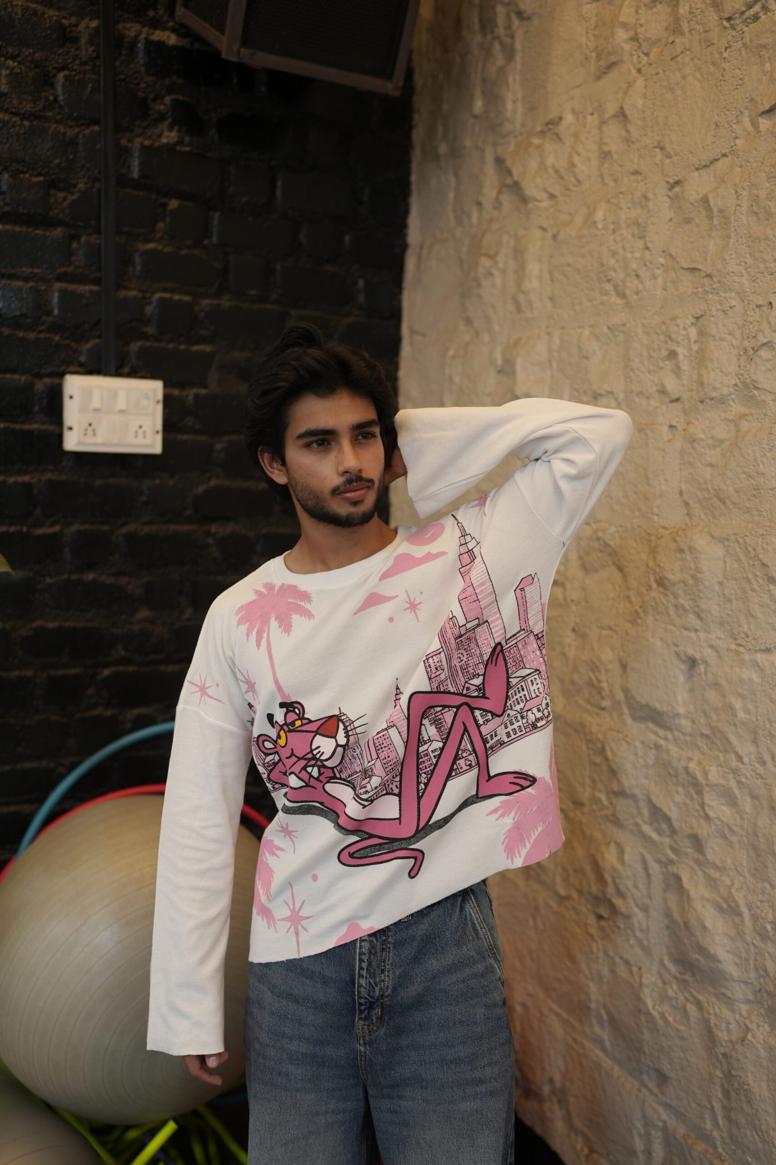 Waffle Knit - Pink Panther Waffle Fall - White Edition