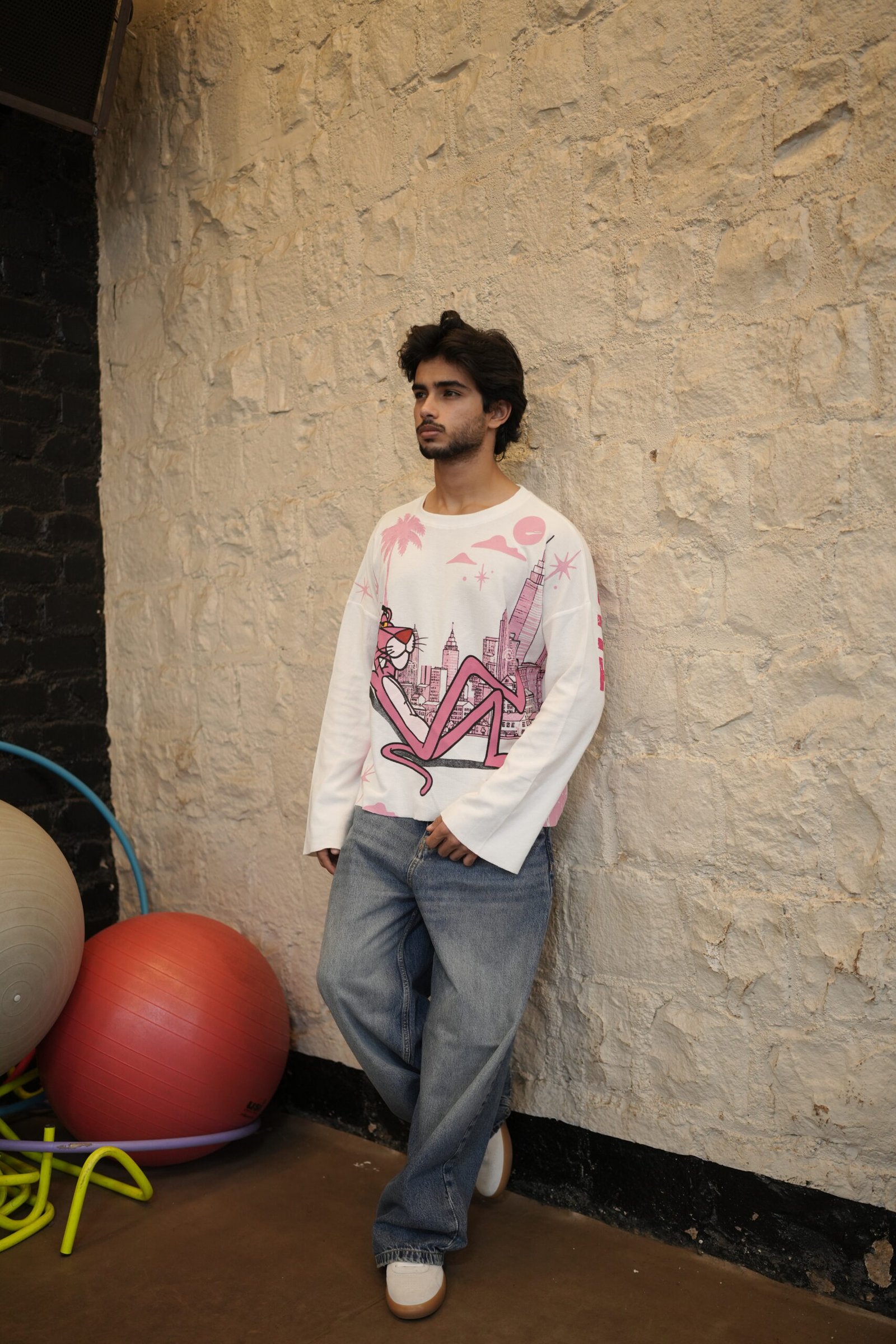 Waffle Knit - Pink Panther Waffle Fall - White Edition