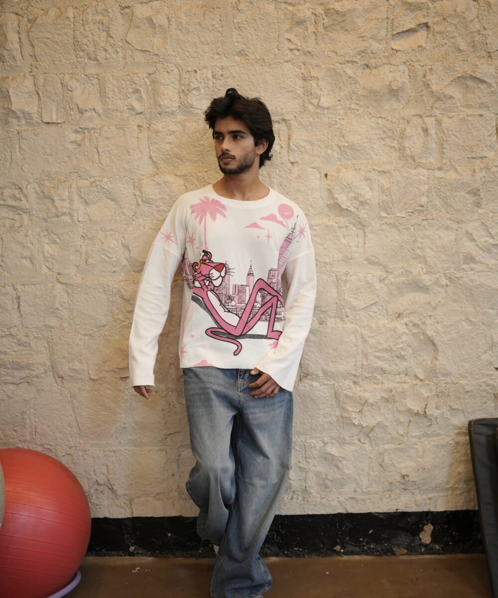 Waffle Knit - Pink Panther Waffle Fall - White Edition