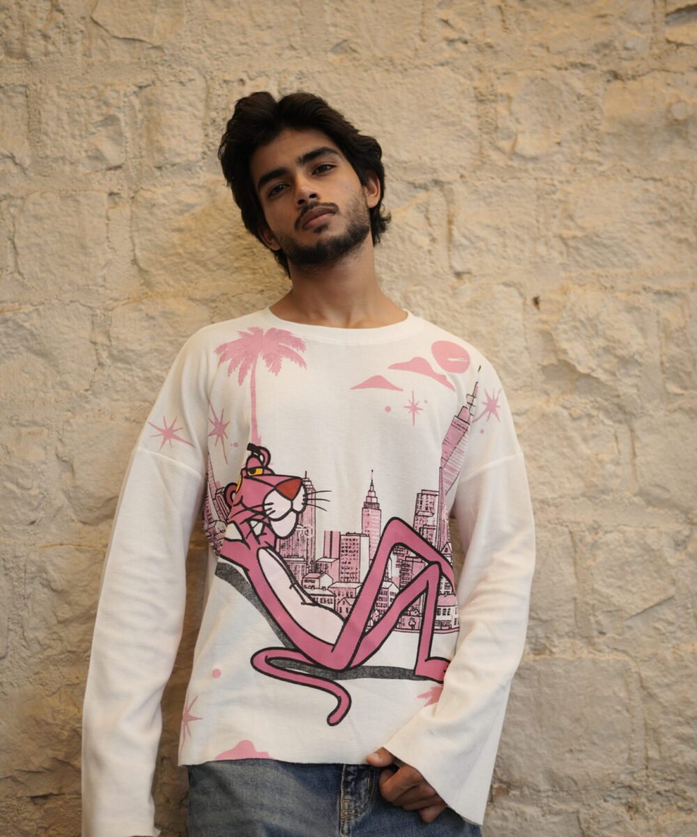 Waffle Knit - Pink Panther Waffle Fall - White Edition