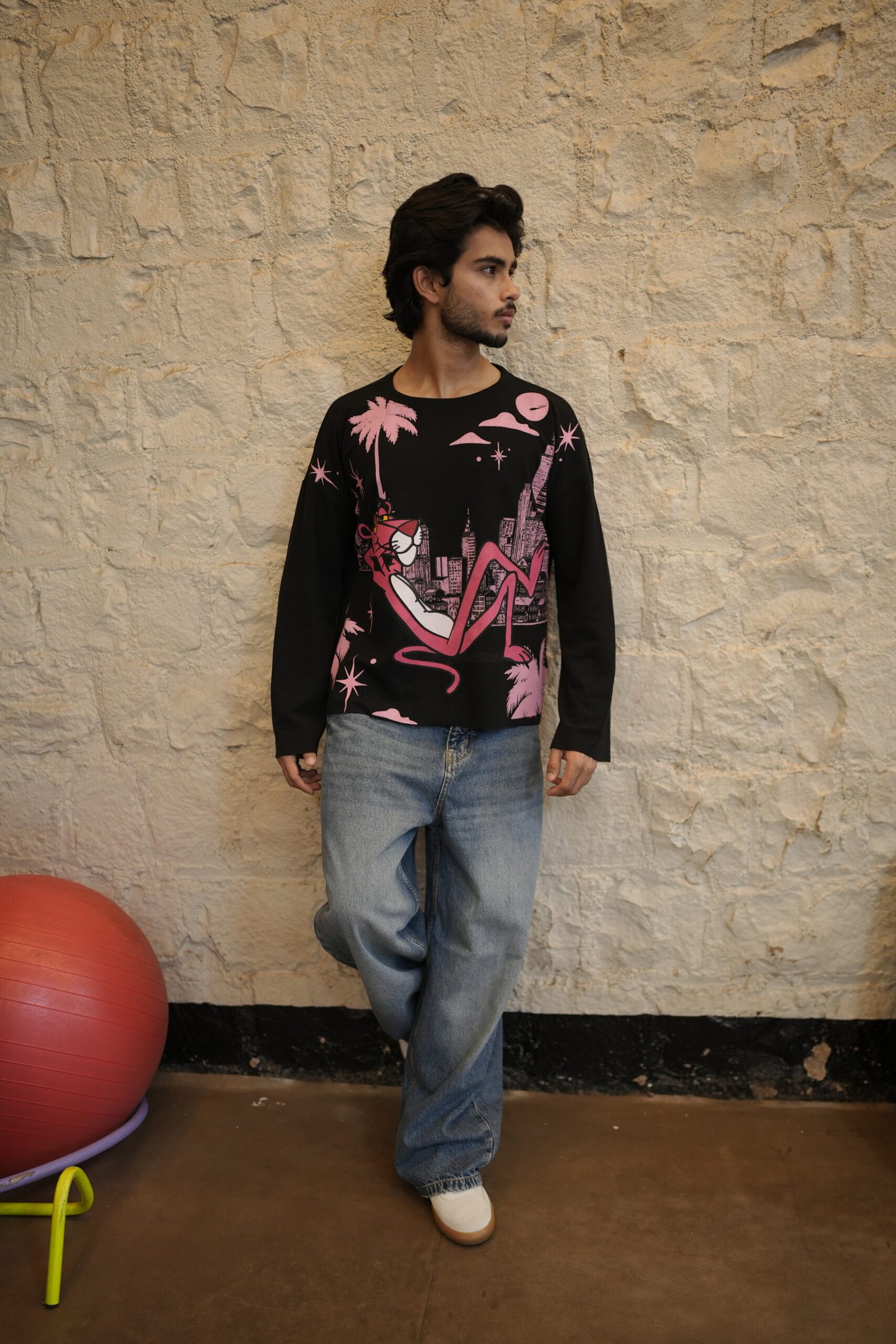 Waffle Knit - Pink Panther Waffle fall - Black Edition