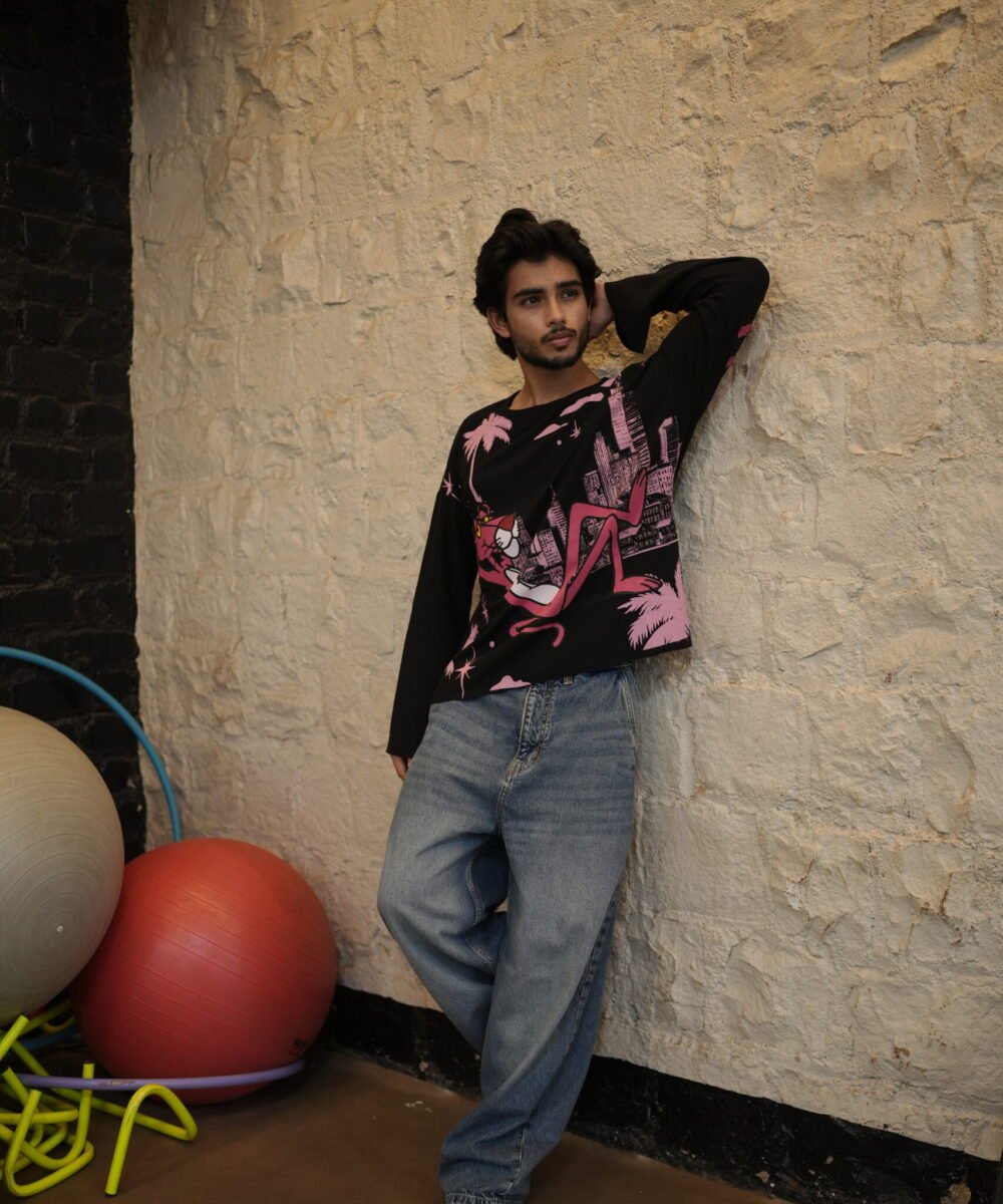 Waffle Knit - Pink Panther Waffle fall - Black Edition