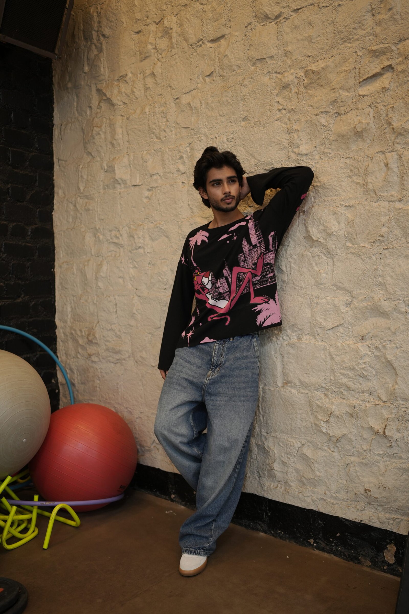 Waffle Knit - Pink Panther Waffle fall - Black Edition