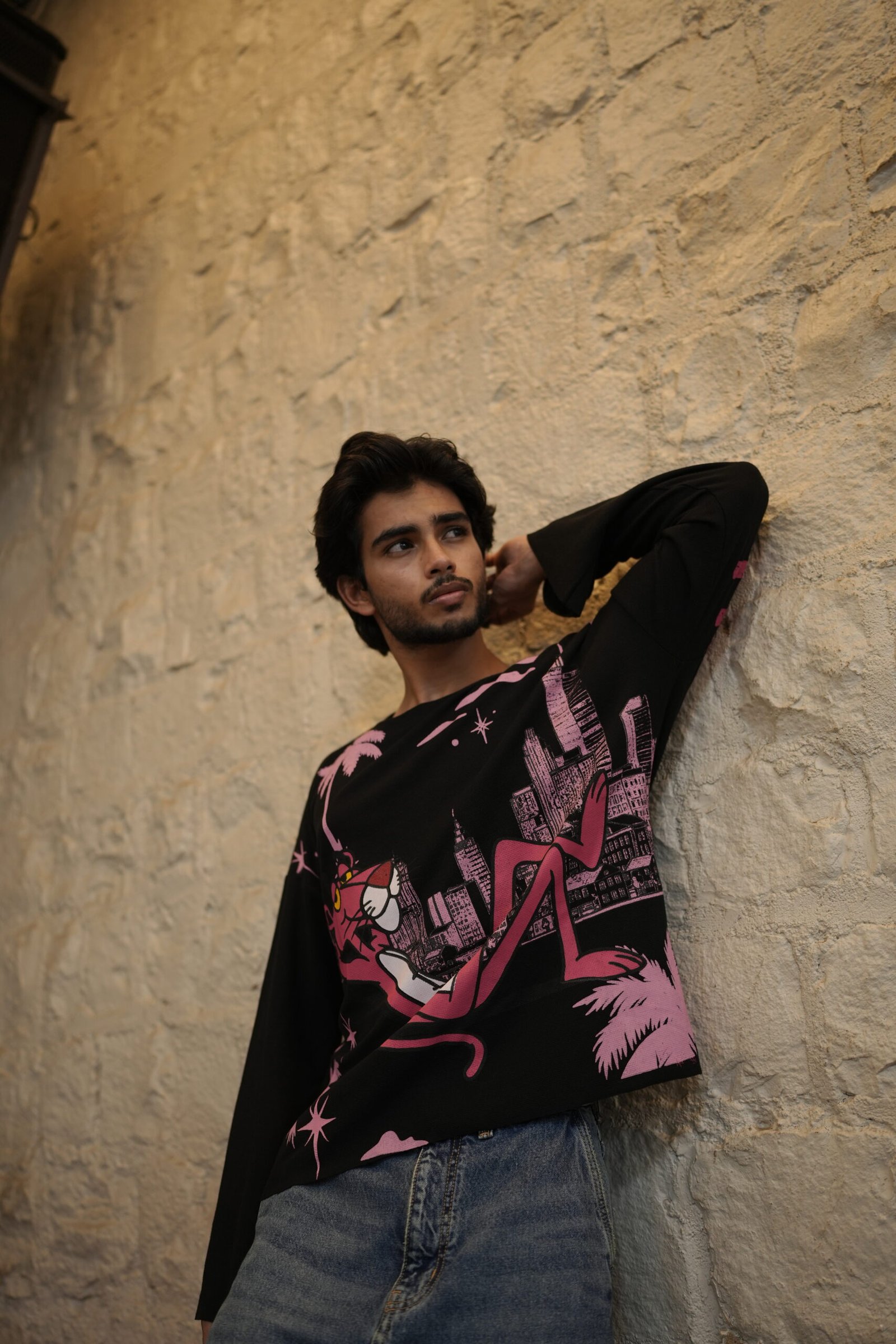 Waffle Knit - Pink Panther Waffle fall - Black Edition