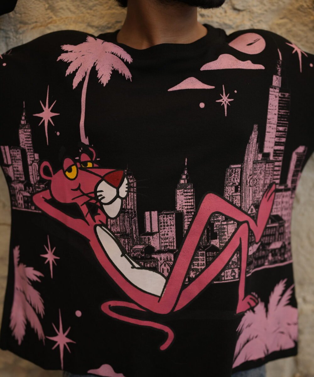 Waffle Knit - Pink Panther Waffle fall - Black Edition