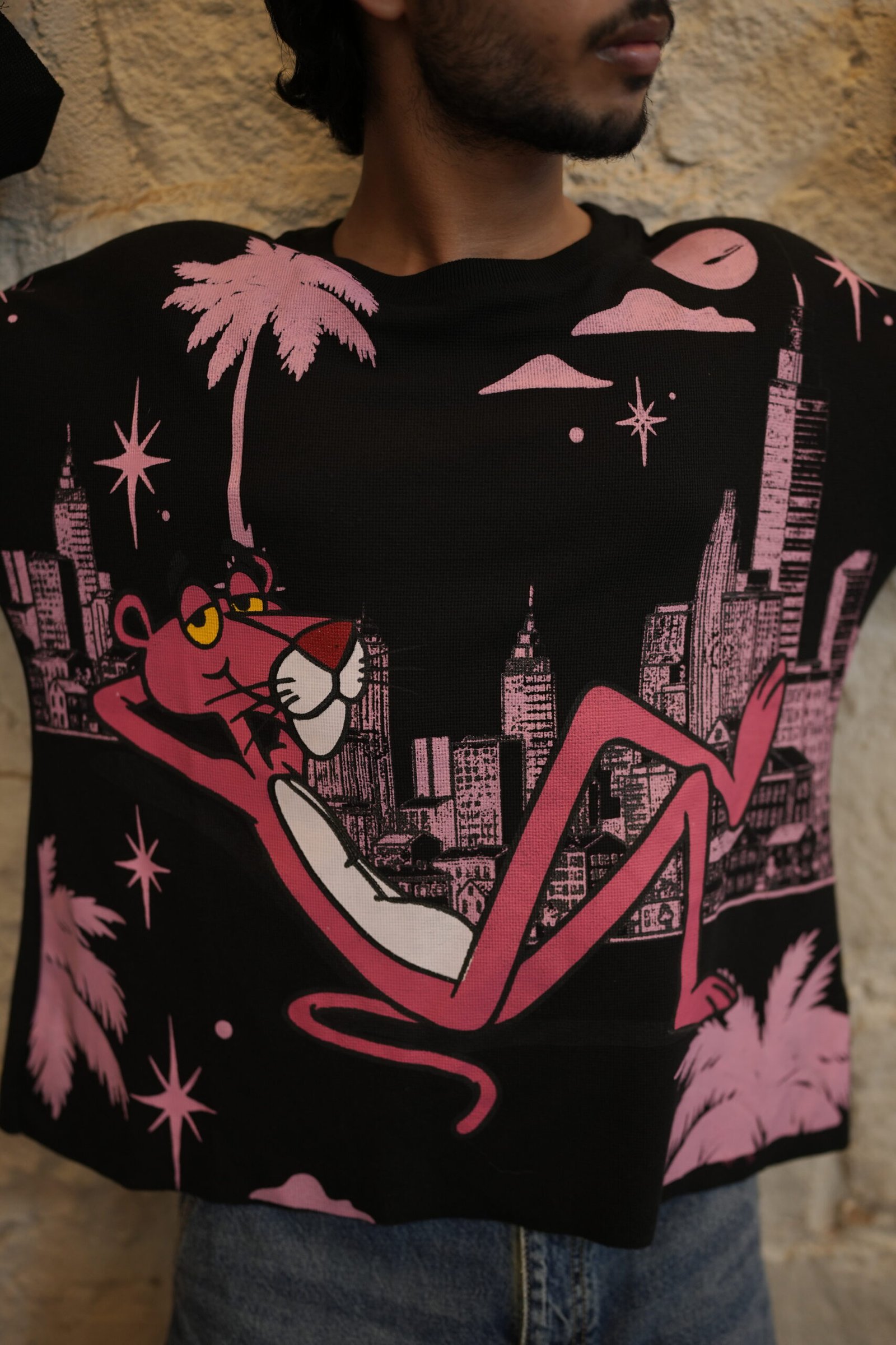 Waffle Knit - Pink Panther Waffle fall - Black Edition