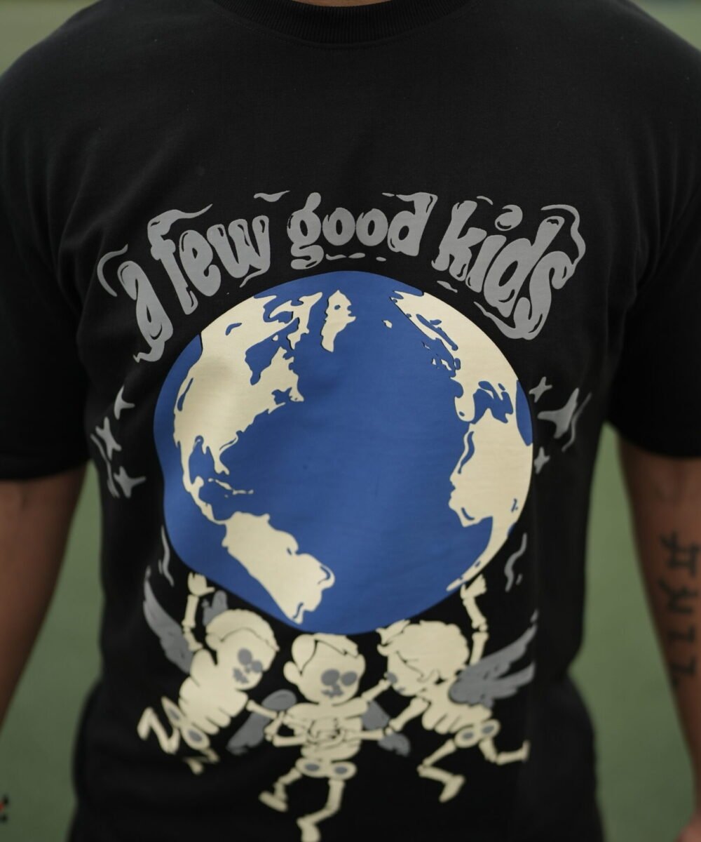 Thrill & Thread Streetwear Puffed TEE - ( Universal Black )