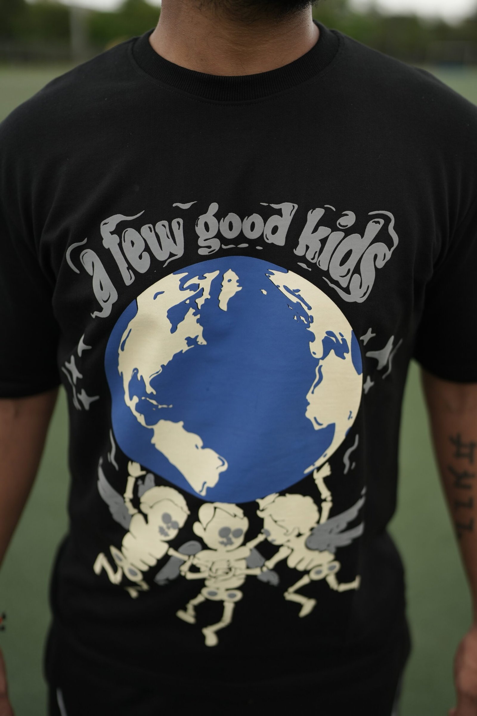 Thrill & Thread Streetwear Puffed TEE - ( Universal Black )